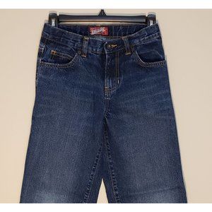 Old Navy Regular Fit Dark Wash Boys Size 12 Jeans Zip Up Adjustable Waist School